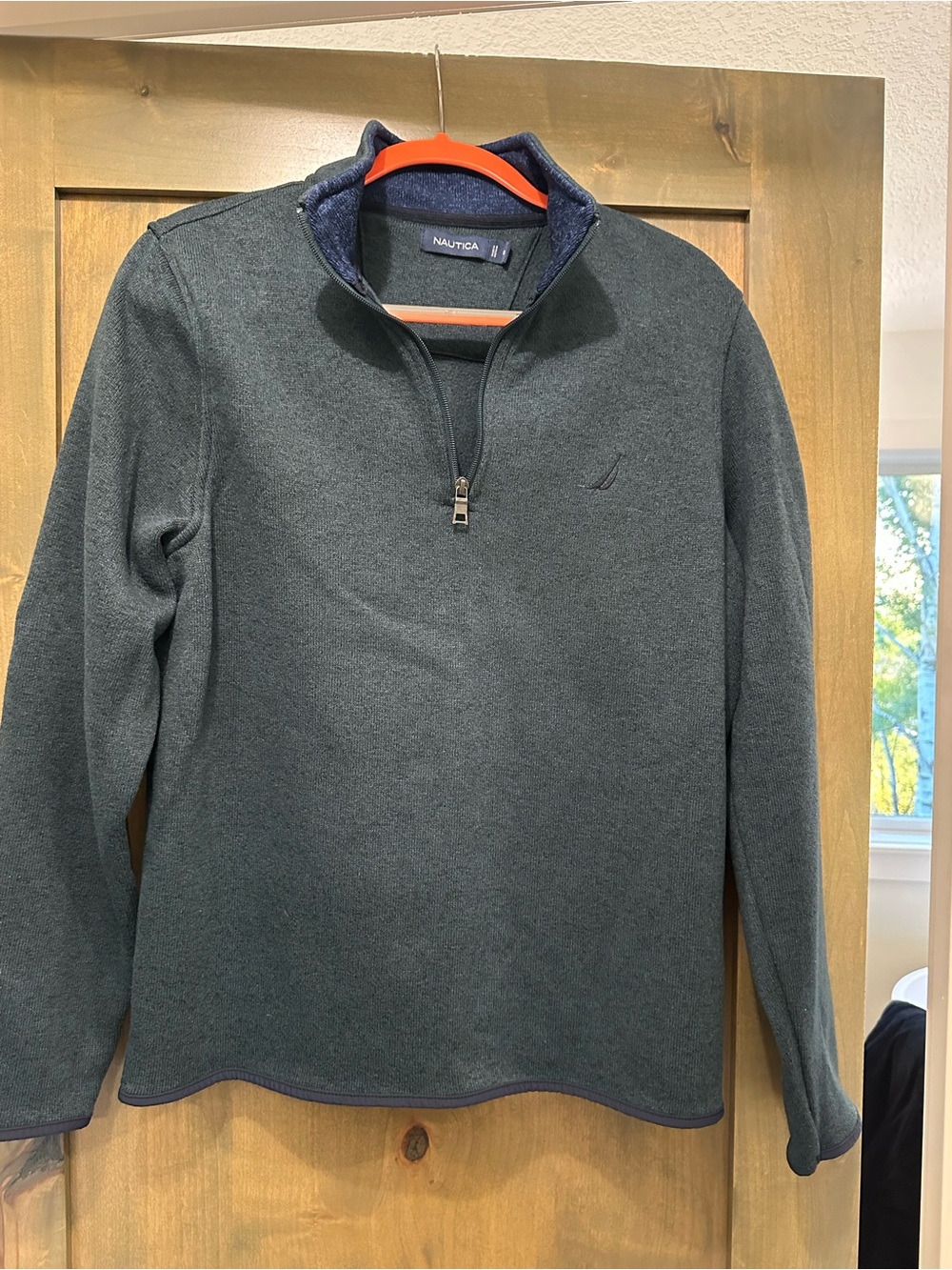 Nautica Men's Green Half-Zip Pullover Sweater Sz M